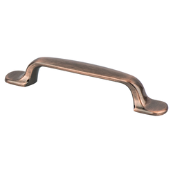 25% OFF Berenson Euro Moderno 3-3/4 Inch Center to Center Brushed Antique Copper Cabinet Pull, Zinc Material, Transitional Style