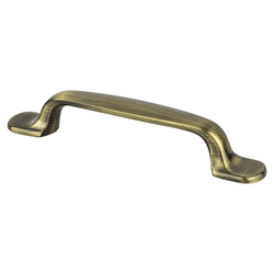 25% OFF Berenson Euro Moderno 3-3/4 Inch Center to Center Brushed Antique Brass Cabinet Pull, Classic Comfort Series, Zinc Material