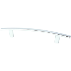 Berenson Transitional Advantage One 5-1/16 Inch Center to Center Bow Pull, Polished Chrome, Zinc Material, Modern Design
