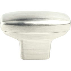 Berenson Transitional Advantage One 1-7/16 Inch Length Rectangle Knob in Brushed Nickel, Perfect for Modern Cabinets and Drawers