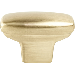 Berenson Transitional Advantage One 1-7/16 Inch Length Champagne Rounded Rectangle Knob, Zinc Material, Modern Design, Ideal for Cabinets