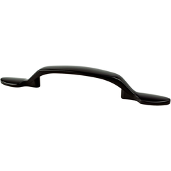 Berenson Traditional Advantage Two 3 Inch Center to Center Spade End Pull in Matte Black, Zinc Material, Traditional Style