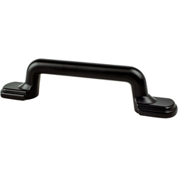 Berenson Traditional Advantage Two 3 Inch Center to Center Matte Black Rounded End Pull, Durable Zinc Material, Ideal for Cabinets and Furniture