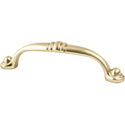 Berenson Traditional Advantage Three 3-3/4 Inch Center to Center Champagne Antique Pull, Zinc Material, Traditional Style, 96mm Center to Center