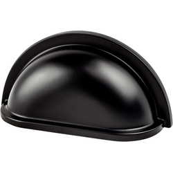 Berenson Traditional Advantage Three 3 Inch Center to Center Cup Pull, Matte Black, Zinc Material, Traditional Style