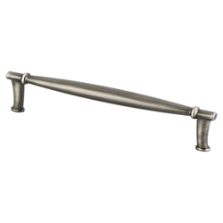 Berenson Dierdra 6-5/16 Inch Center to Center Vintage Nickel Cabinet Pull, Zinc Material, Transitional Style, Classic Comfort Series