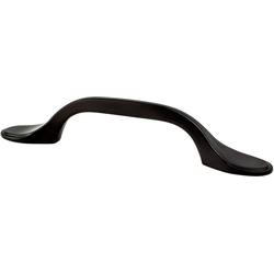Berenson Traditional Advantage One 3 Inch Center to Center Matte Black Rounded End Pull, Zinc Material, Traditional Style