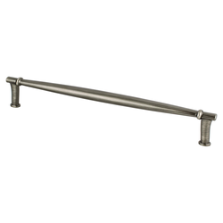 Berenson Dierdra 8-13/16 Inch Center to Center Vintage Nickel Cabinet Pull, Zinc Material, Transitional Style, Classic Comfort Series