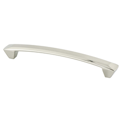 Berenson Laura 6-5/16 Inch Center to Center Brushed Nickel Cabinet Pull, Contemporary Zinc Handle