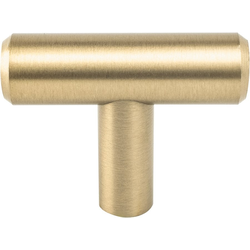 Berenson Transitional Advantage Two, 1-9/16 Inch Length T-Bar Knob in Champagne Finish, Steel Material, Perfect for Cabinets and Drawers