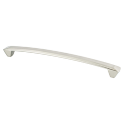 Berenson Laura Collection 8-13/16 Inch C/C Contemporary Brushed Nickel Cabinet Pull, Zinc Material, Modern Handle Design