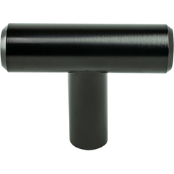 Berenson Transitional Advantage Two Black T-Bar Knob, 1-9/16 Inch Length, Steel Material, Perfect for Cabinets and Drawers