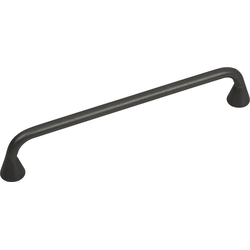 6-5/16 Inch Center to Center Mid Century Cone Cabinet Pull, Graphite Grey