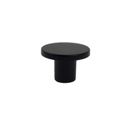 1 Inch Diameter Mid Century Modern Classic Round Knob, Matte Black