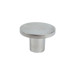 1 Inch Diameter Mid Century Modern Classic Round Knob, Matte Chrome