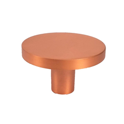 1-5/8 Inch Diameter Mid Century Modern Classic Round Knob, Brushed Copper