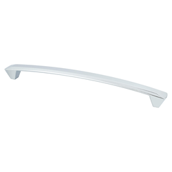 Berenson Laura 8-13/16 Inch Center to Center Polished Chrome Cabinet Pull, Contemporary Zinc Handle for Modern Home Decor