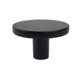1-5/8 Inch Diameter Mid Century Modern Classic Round Knob, Matte Black