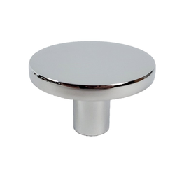 1-5/8 Inch Diameter Mid Century Modern Classic Round Knob, Polished Chrome