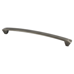 Berenson Laura Collection 8-13/16 Inch Center to Center Vintage Nickel Cabinet Pull, Contemporary Zinc Handle