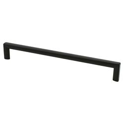 Berenson Metro 8-13/16 Inch Center to Center Matte Black Cabinet Pull, Contemporary Zinc Handle for Modern Designs