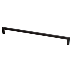 Berenson Metro 12-5/8 Inch Center to Center Matte Black Cabinet Pull, Zinc Material, Contemporary Style