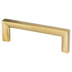 Berenson Metro 3-3/4 Inch Center to Center Cabinet Pull, Contemporary Style, Modern Brushed Gold Finish, Zinc Material