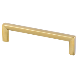 Berenson Metro 5-1/16 Inch Center to Center Cabinet Pull, Contemporary Style, Modern Brushed Gold Finish, Zinc Material