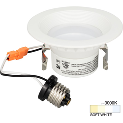 4 Inch LED Trim for Recessed Can, 3000K Soft White