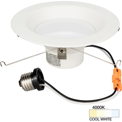 6 Inch LED Trim for Recessed Can, 4000K Cool White