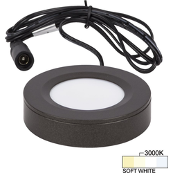 12V DC Puck light, 3000K Soft White Soft White, Bronze