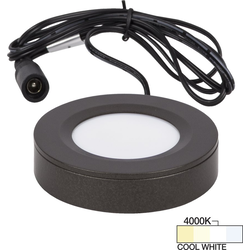 12V DC Puck light, 4000K Cool White Cool White, Bronze