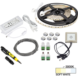 10% OFF 16 Ft illumaLED Vivid 12V DC Tape Light Touch Dimmer Kit, 3000K Soft White
