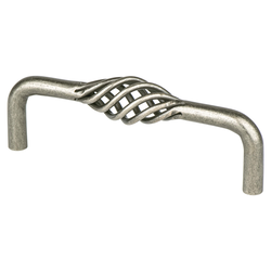 Berenson Provence 4 Inch Center to Center Pewter French Iron Cabinet Pull, Traditional Style Steel Handle