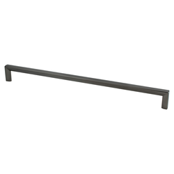 Berenson Metro 12-5/8 Inch Center to Center Slate Cabinet Pull, Contemporary Zinc Material