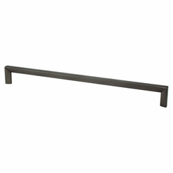 Berenson Metro 18 Inch Center to Center Contemporary Zinc Cabinet Appliance Pull in Slate Finish