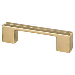 Berenson Skyline 3 Inch Center to Center Modern Bronze Cabinet Pull, Zinc Material, Contemporary Style