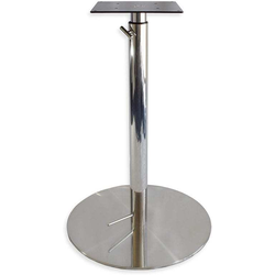 21 Inch Base Adjustable Height Table Base, Brushed SS