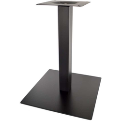 17 Inch Square Base x 28-1/4 Inch Table Height Positano 3 Inch Square Column Table Base, Black Powder Coated