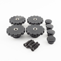 30% OFF PMI PronToe Table Levelers (4) for Table with a 1/4 Inch/#20 Thread Base, 7/16 Inch Adjustable, Black