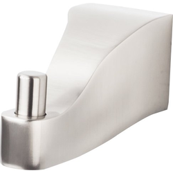 1-9/16 Inch Length Aqua Single Robe Hook, Brushed Satin Nickel