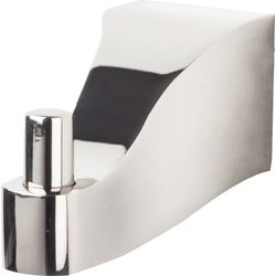 1-9/16 Inch Length Aqua Single Robe Hook, Polished Nickel