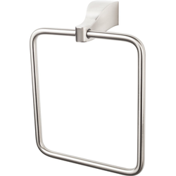 7-1/4 Inch Length Aqua Towel Ring, Brushed Satin Nickel