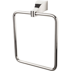 7-1/4 Inch Length Aqua Towel Ring, Polished Nickel