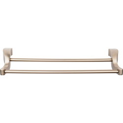 24 Inch Center to Center Aqua Double Towel Bar, Brushed Bronze