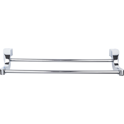 24 Inch Center to Center Aqua Double Towel Bar, Polished Chrome