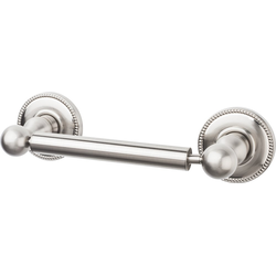 9-3/8 Inch Length Edwardian Toilet Paper Holder with Beaded Backplate, Nickel