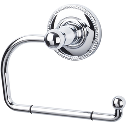 4-3/4 Inch Length Edwardian Toilet Paper Hook with Beaded Backplate, Chrome