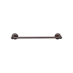 30 Inch Center to Center Edwardian Single Towel Bar with Beaded Backplate, Oil Rubbed Bronze
