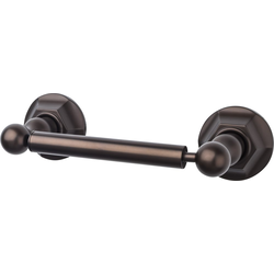 9-3/8 Inch Length Edwardian Toilet Paper Holder with Hex Backplate, Bronze